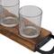Set of 2 Brown Mango Wood Traditional Candle Holder, 17.5", 24"